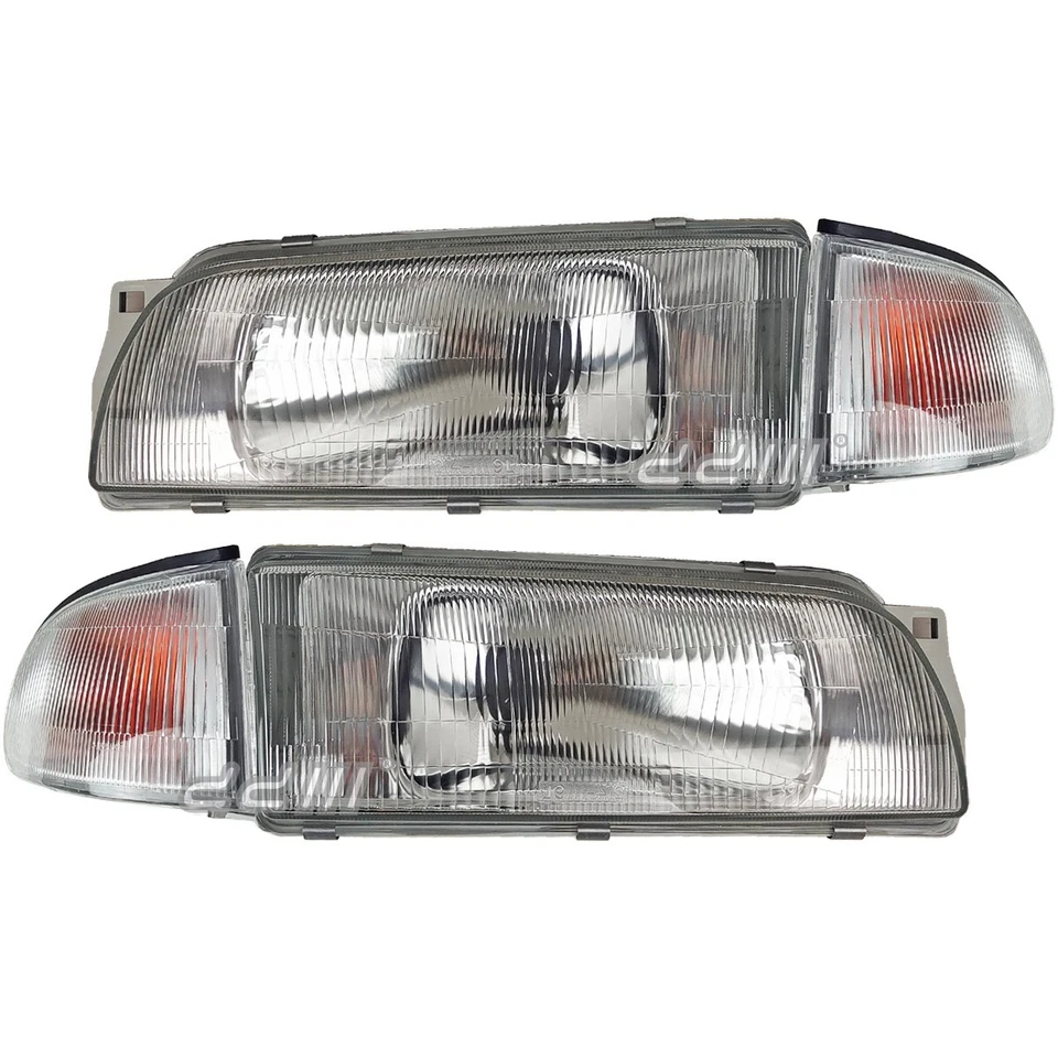 Faro lámpara de esquina transparente apto para Mitsubishi Lancer Mirage 4D sedán 1993-1996 Foto 2 de 4