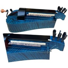 Hand Carved blue Hurdy Gurdy, 6 strings 24 keys,Maple wood Back Free hard Case