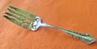 GEORGIAN ROSE COLD MEAT FORK, 7 1/2, BY REED AND BARTON.