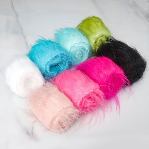 Kunstfell Stoff Lang Plüsch Flauschig Tuch Weich Kostüm DIY Nähen Basteln Ränder - Bild 8 von 23