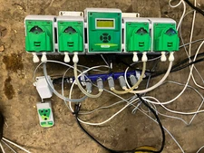 Greenex 4 pump laundry detergent dispenser system Dema engineering 8410