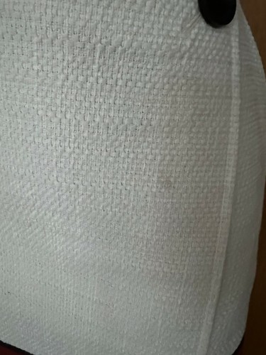 Falda Corta Karen Millen UK 10 Marfil Tweed Detalle Rayas Informal Todos los Días Línea A - Imagen 5 de 7