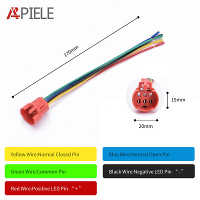 19Mm Momentary Push Button Switch on off Stainless Steel with 12V LED Angel E...