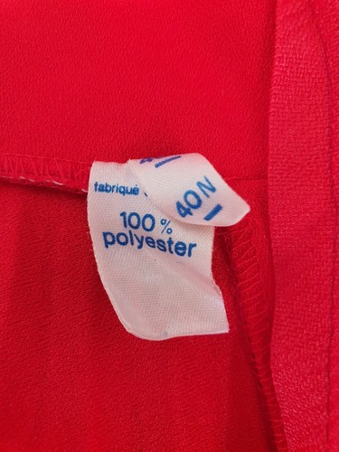 70's Vintage Red Halterneck Dress With Pleated Skirt Marilyn Monroe Style Size 8 - Picture 12 of 12