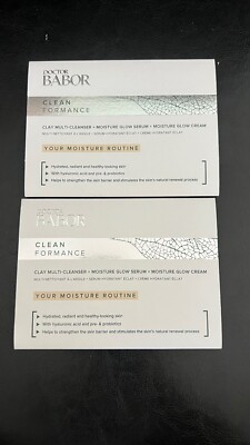 2X Doctor Babor +Clay multi cleanser + Moisture glow serum+Cream sample Pack set