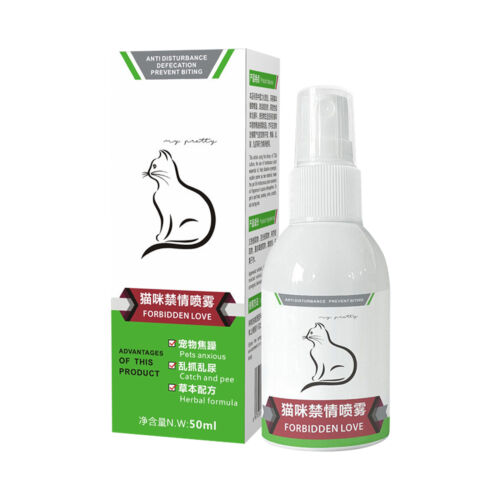 Calming Pheromone Spray for House-Cats Natural Safe Cat Relaxants Pets Long-Last