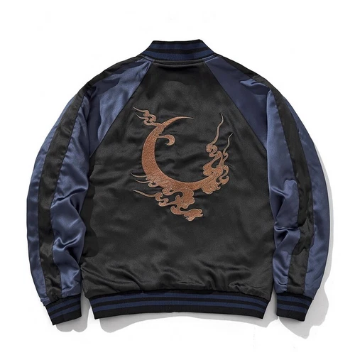 Herren Sukajan Wende Souvenir Jacke japanisches Muster Stickerei Kirin Sakura - Bild 18 von 47