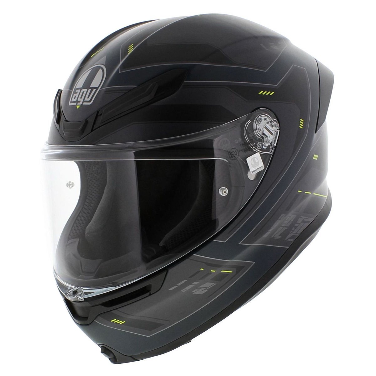 AGV K6 S Enhance helmet matt grey yellow fluo | eBay
