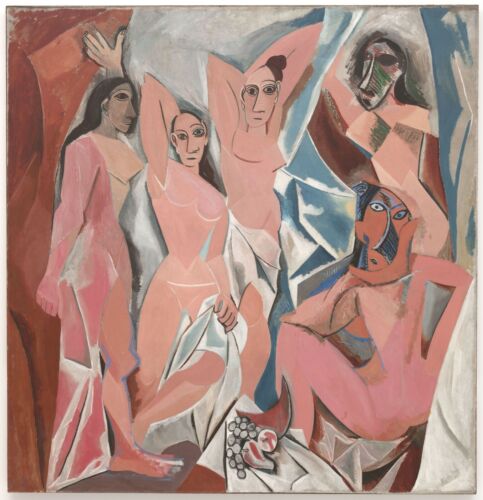 Pablo Picasso - Les Demoiselles d'Avignon - Toile 24x32 pouces Peinture Murale  - Photo 1/1