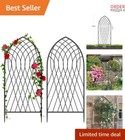New ListingLarge Iron Garden Trellis 75x31 Outdoor Climbing Plant Fence for Roses Vegeta.