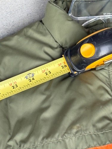 Vintage Y2K Nike Reversible Puffer Jacket Olive Green/Orange Youth L - 第 13/17 張圖片