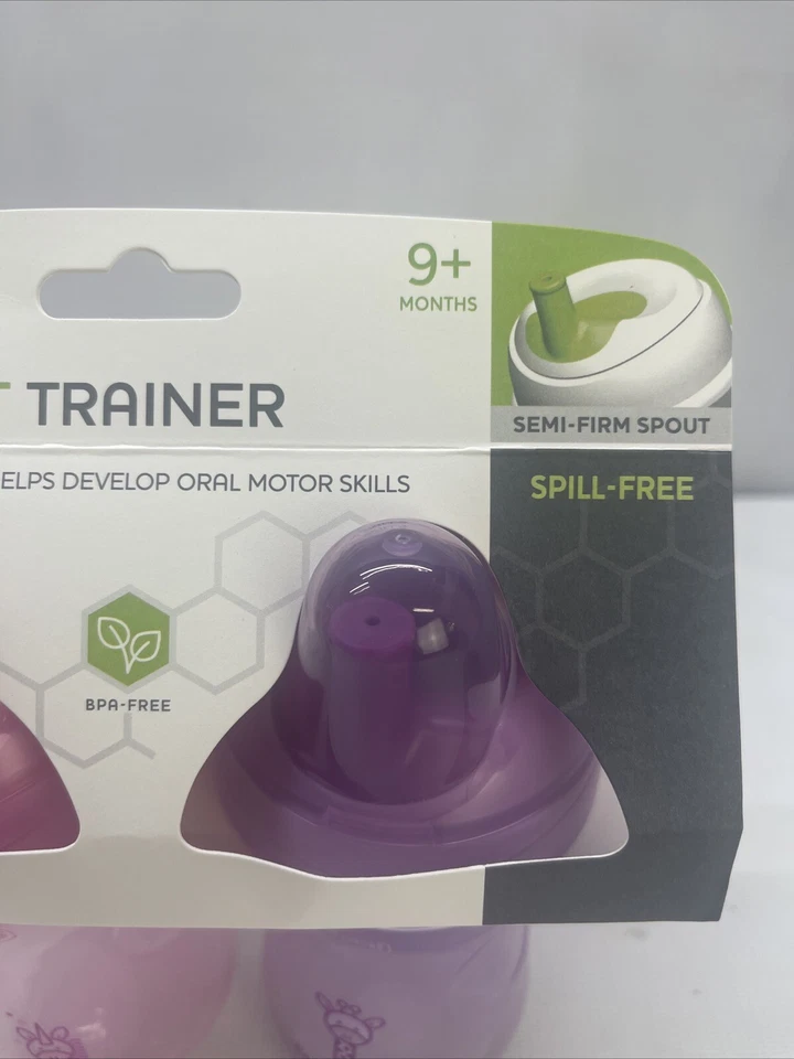 Chicco Sport Spout Trainer Sippy Cup Rosa/Púrpura 9m+ 9oz (2pk) - Nuevo Foto 3 de 4