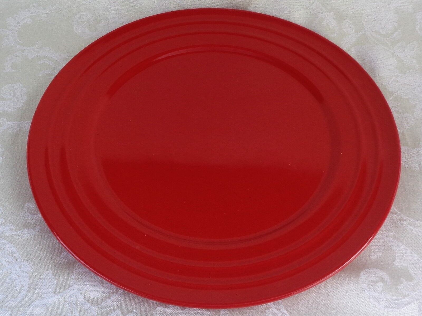 Double Ridge Plate 4 Rachael Ray Double Ridge Red Dinner Plates (11”) Stoneware | eBay