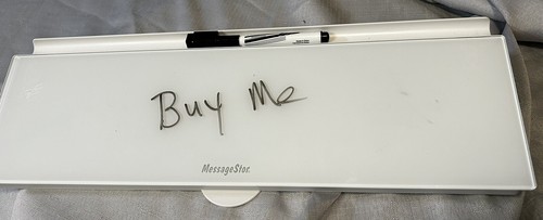 Desktop Dry Erase Board with Storage Keyboard Whiteboard Glass 18"x 6.25 X 2.5