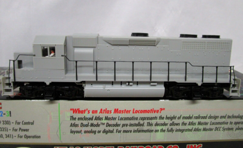 Atlas Master HO Scale Undecorated EMD GP38 Diesel Locomotive NOS 9100 DCC
