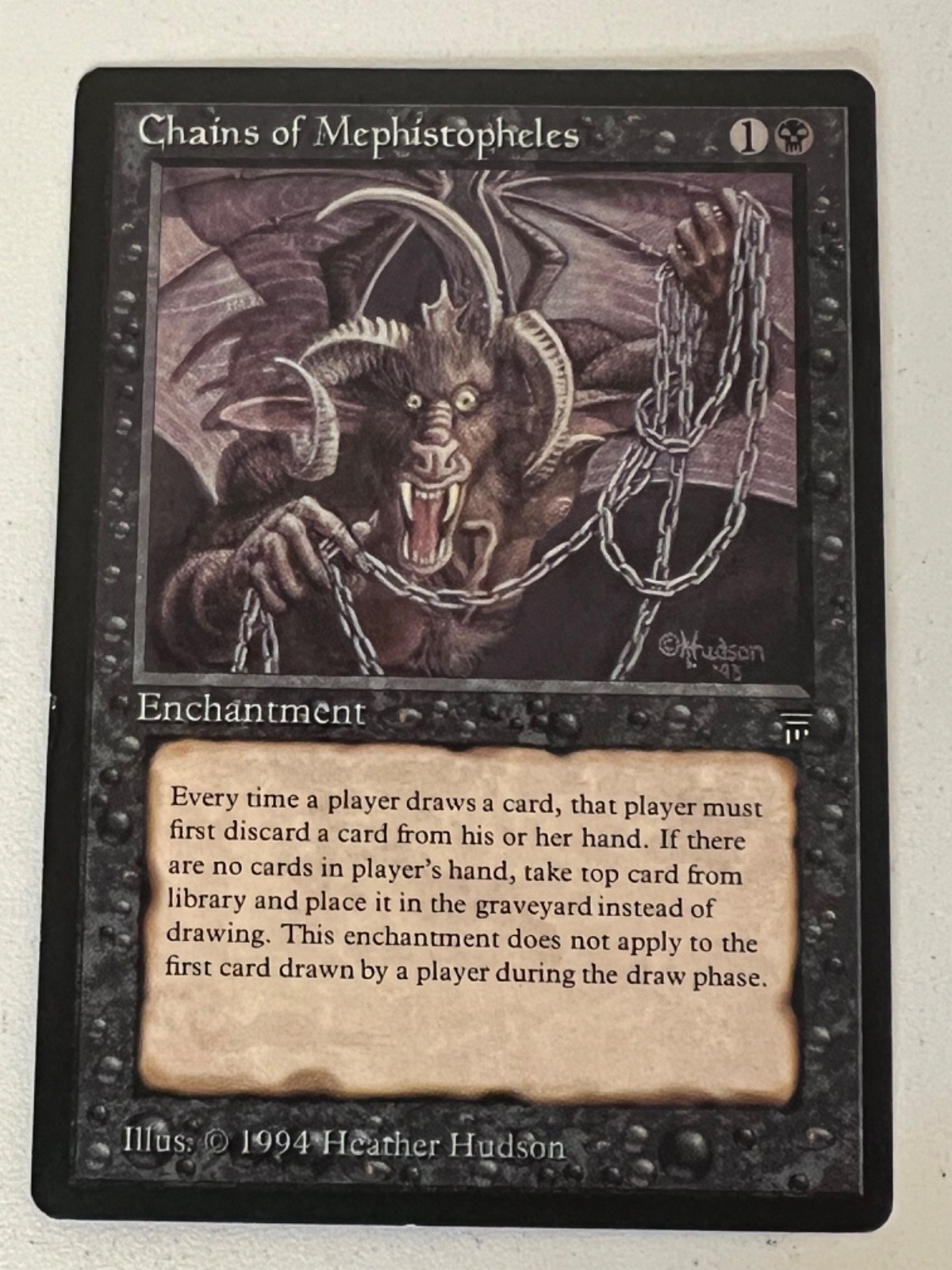 Magic the Gathering MTG Legends Chains of Mephistopheles NM- (Beta Bob)
