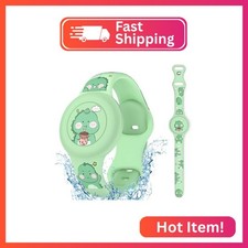 Ekoonpft Waterproof Air Tag Bracelet for Kids, Cute Cartoon AirTag Holder for Ki