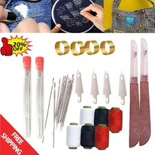 37PCS Sewing Tool Set,Needles Thread Hand Repair Tools,Portable Sewing Kit ~USA
