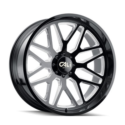 CALI OFF-ROAD INVADER 9115 GLOSS BLACK MILLED 24X14 6-139.7 -76MM 106.1MM