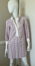 MARC by MARC JACOBS Mauve Pink/White Paisley Collared Mini Shirt Dress Sz 0