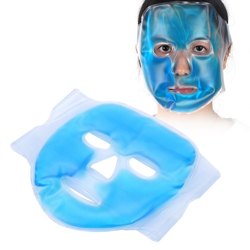 Ice Cooling Gel Blue Face Mask Fatigue Relief Relaxation Full Face Cooling Mask - Picture 2 of 7