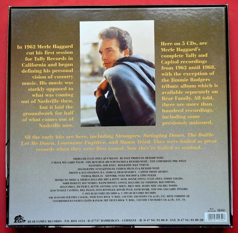 Merle Haggard – Untamed Hawk: The Early Recordings Of Merle Haggard  BOX SET 5CD - Bild 2 von 3