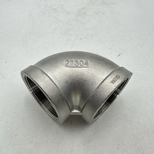 SCI 2" 90-Degree Elbow 150 Cast 304 Stainless Steel Threaded Pipe Fitting