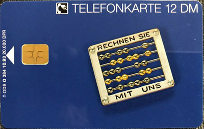 O 384 10.93 12 DM count on us additional printing card without additional printing new *** MINT ***