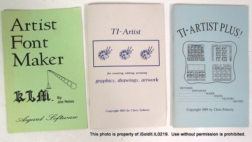 LOT Artist's Companion, TI Artist & Artist Plus Software & Manuals TI-99/4A - 第 6/7 張圖片