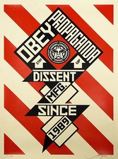 CONSTRUCTIVIST BANNER Cream by Shepard Fairey Art Print Ltd Edition x/350 MINT