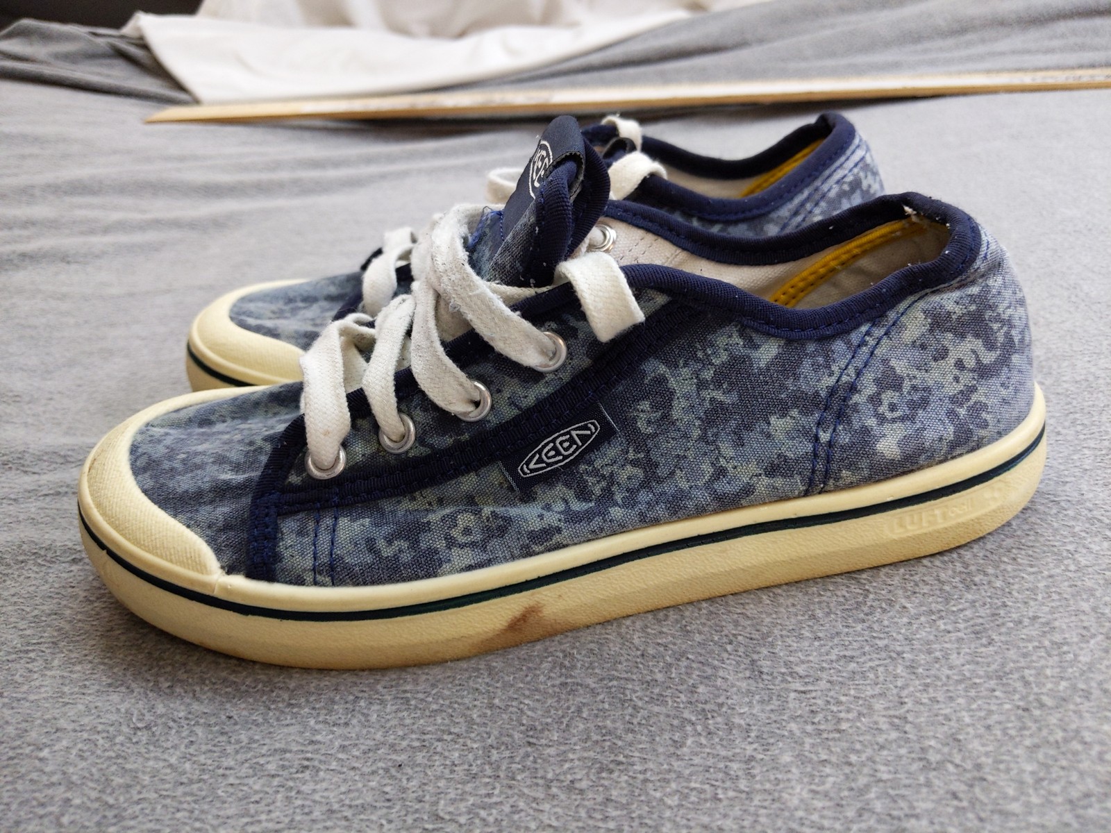 Scarpe Keen donna taglia 7 blu tela sneakers basse stringate casual comode