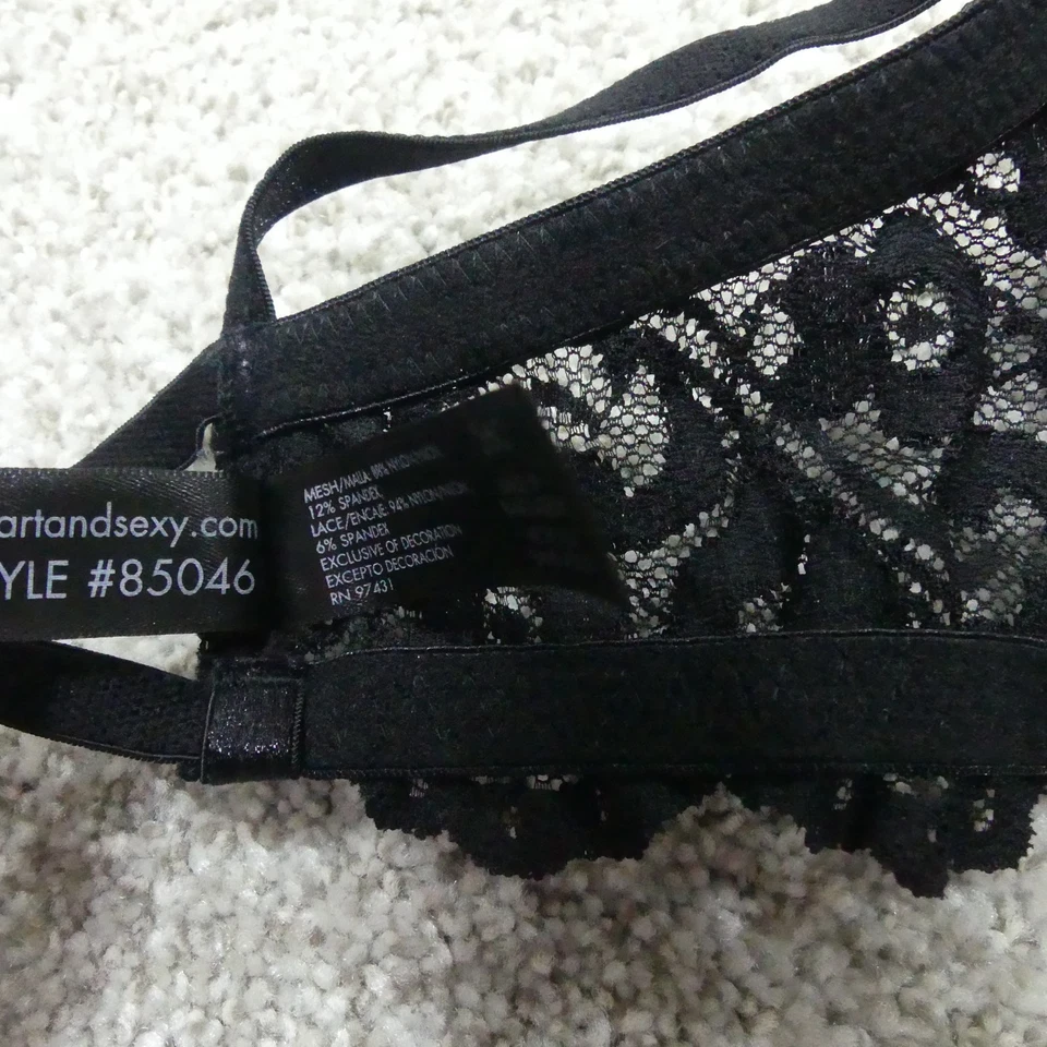 Sujetador inteligente y sexy para mujer 36C negro con aros push up 85046 Foto 4 de 4