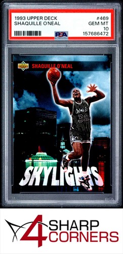 1993 UPPER DECK #469 SHAQUILLE O'NEAL MAGIC HOF PSA 10