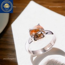 Round Oyster Turquoise Stone Sterling Silver New Year Statement Ring Jewelry