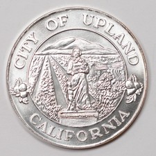 1981 City of Upland California - 75th Anniversary - 1 oz .999 Silver Round 89.31 per troy oz