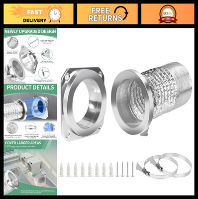 Magnetic Dryer Vent Connector Kit - 3.3ft 4'' Duct, Easy Clean, Quick Connect, 2