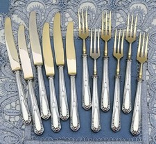 Wundersch&ouml;nes antikes Silberbesteck Obst WMF 400 R&ouml;schen 6 Personen Jugendstil