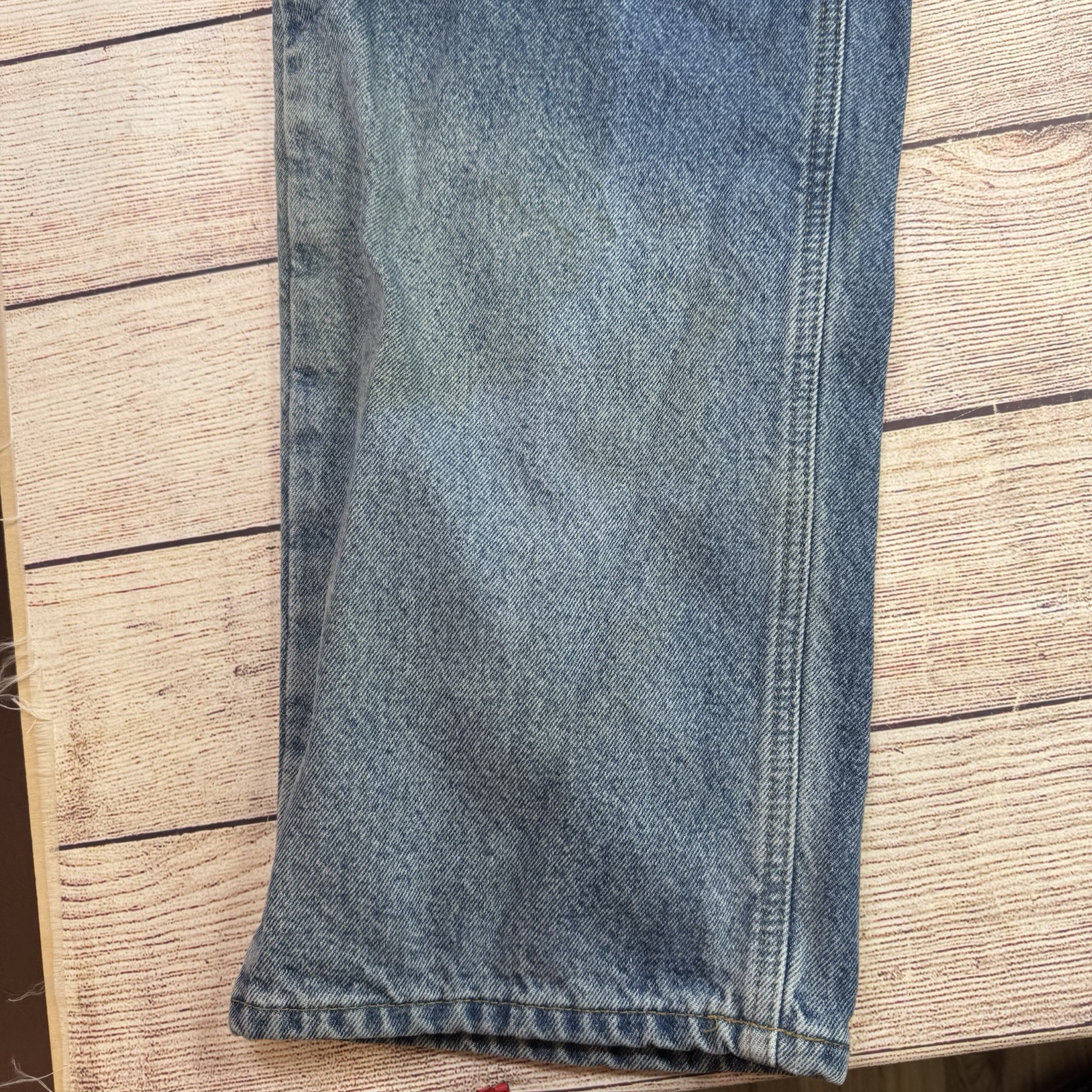 Vintage Carhartt Jeans Mens (36x33) Blue Denim Flannel Lined Workwear (Read) thumbnail 3