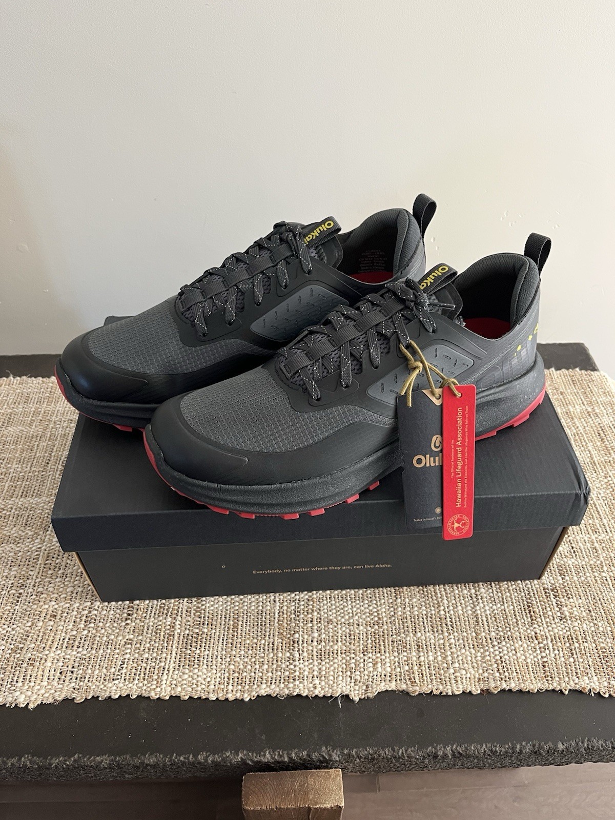 Olukai Makiki Hawaiian Lifeguard Association Athletic Shoes-Lava Rock (Size 9)