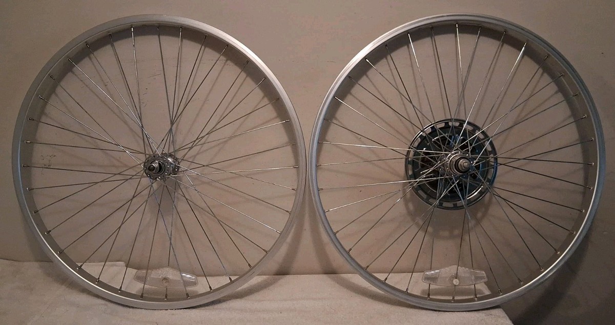 Vintage 1984 Araya 7C 26 X 1.75 Suntour 6 Speed Wheel Set Early