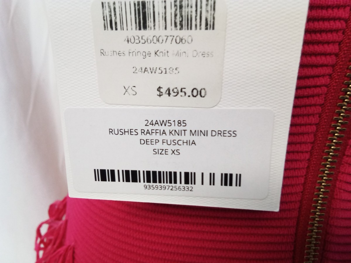 knee length dresses for ladies Rushes Raffia Knit Mini Dress | Deep Fuschia main image 1