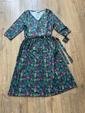 New Tags Popsy Size 14 “Brambles” Blackberry & Mouse Print Jersey Midi Dress