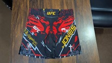 UFC Venum Men Fight Shorts Black Red Graphic MMA Boxing Gym Training Wear Sporty