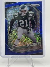 2025 Panini Prizm Eric Allen #17 Blue Shimmer Rare /35 Philadelphia Eagles Vet