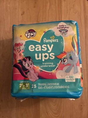 Pampers Easy Ups Girls & Boys Size 2T-3T My Little Pony Training Underwear 25ct