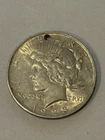 1923 Peace Dollar $1 Silver Coin Holed Circulated Business Strike Uncertified