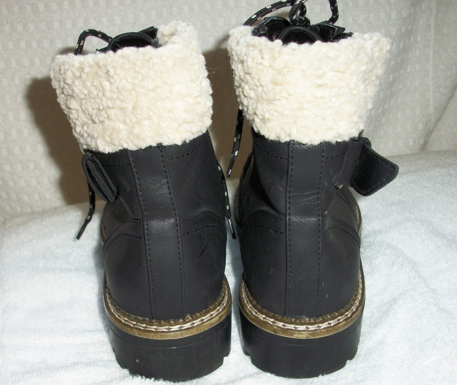 Universal Thread Black Combat Motorcycle Boots Fa… - image 11