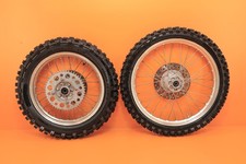 Juego de radios de llanta de buje de llantas delanteras traseras 1991 90-97 KX80 KX 80 OEM 14/17