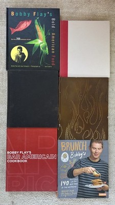 6x Bobby Flay Hardcover Cookbooks Bold American Mesa Grill Brunch At Bobby s Boy