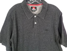 Quiksilver-Mens Classic Cotton Polo Shirt-XL Extra Large-Dark Gray-Short Sleeve
